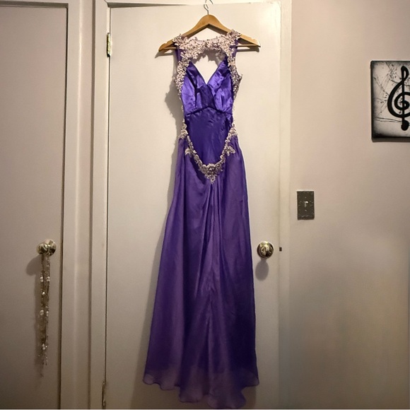La Femme Purple Evening Gown - Picture 2 of 5